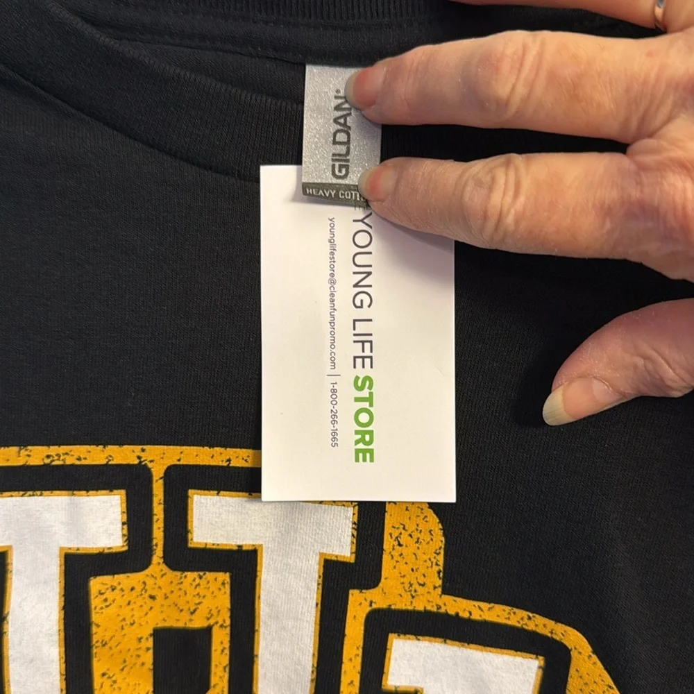 Gildan Black Graphic Tee with Yellow Accents - Picture 2 of 3